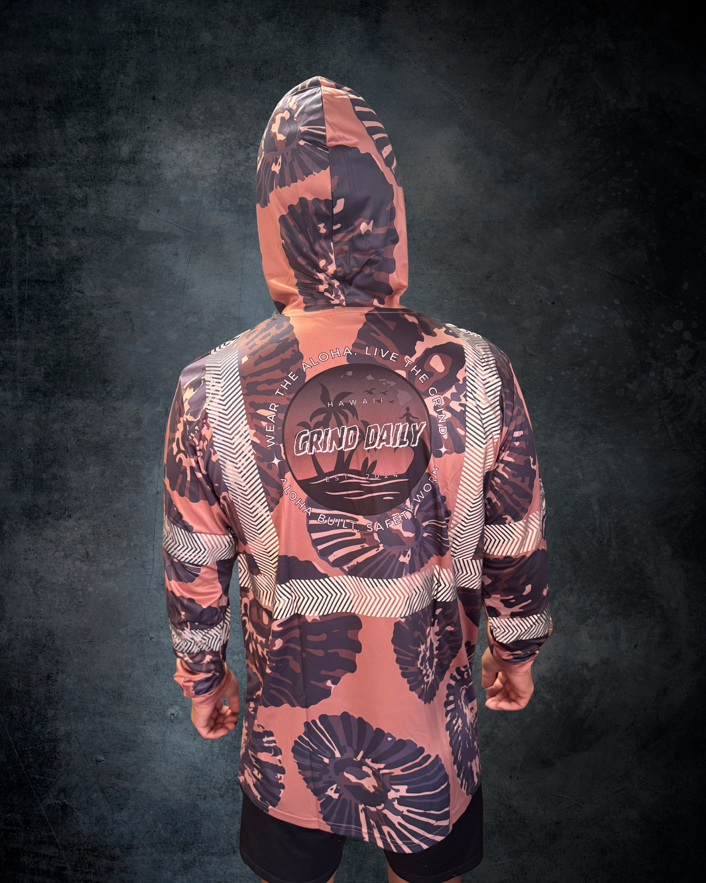 Opihi Reflective Hoodie - Brown