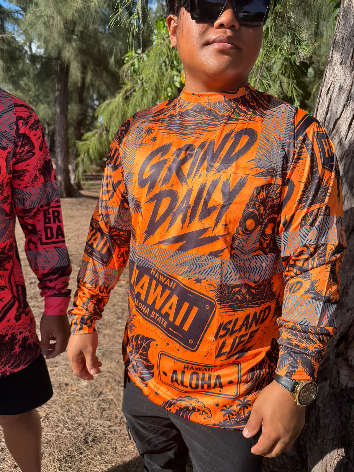 Island Grind Reflective Long Sleeve Shirt