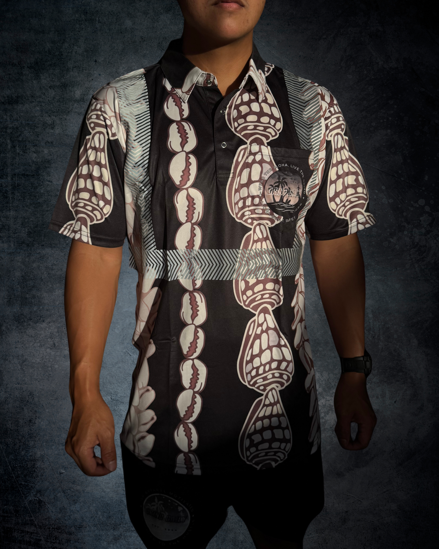 Shell Lei Reflective Polo