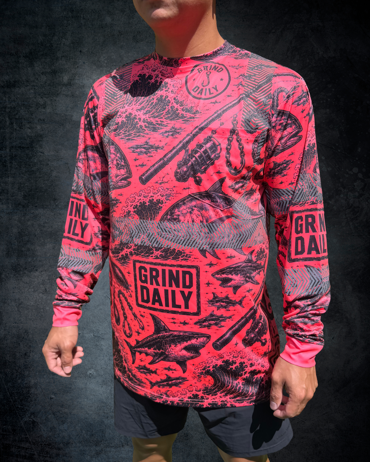 Reel Grind Reflective Long Sleeve Shirt