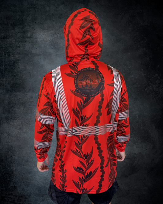 Red Maile Guard Reflective Hoodie