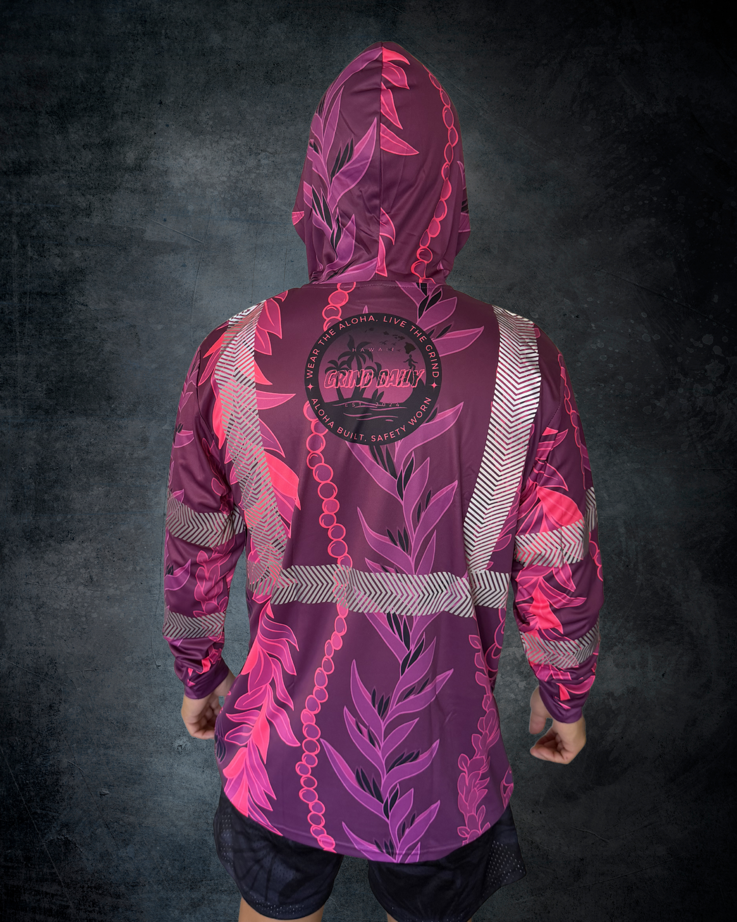 Magenta Maile Guard Reflective Hoodie