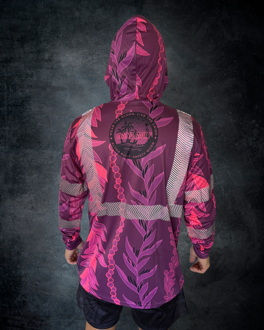 Magenta Maile Guard Reflective Hoodie