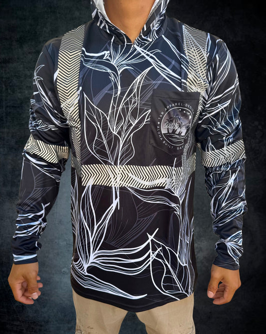 Black & White BOP Reflective Hoodie