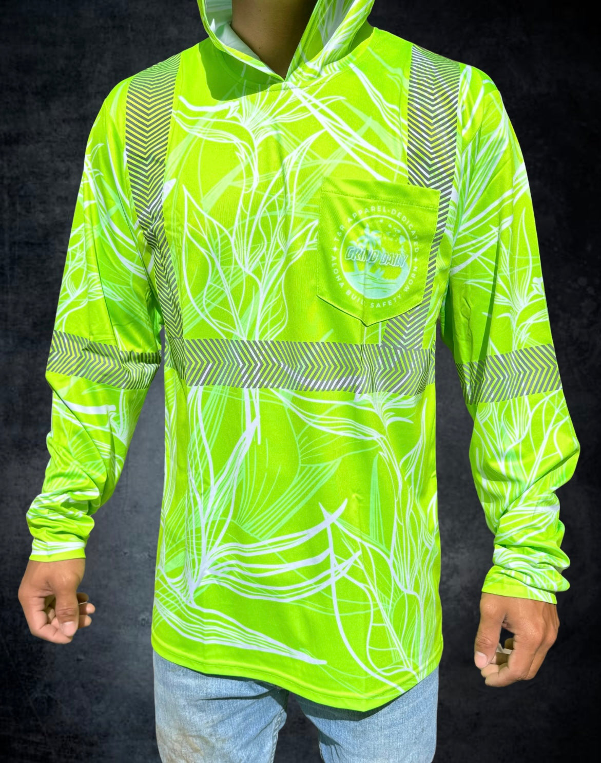 Green BOP Reflective Hoodie