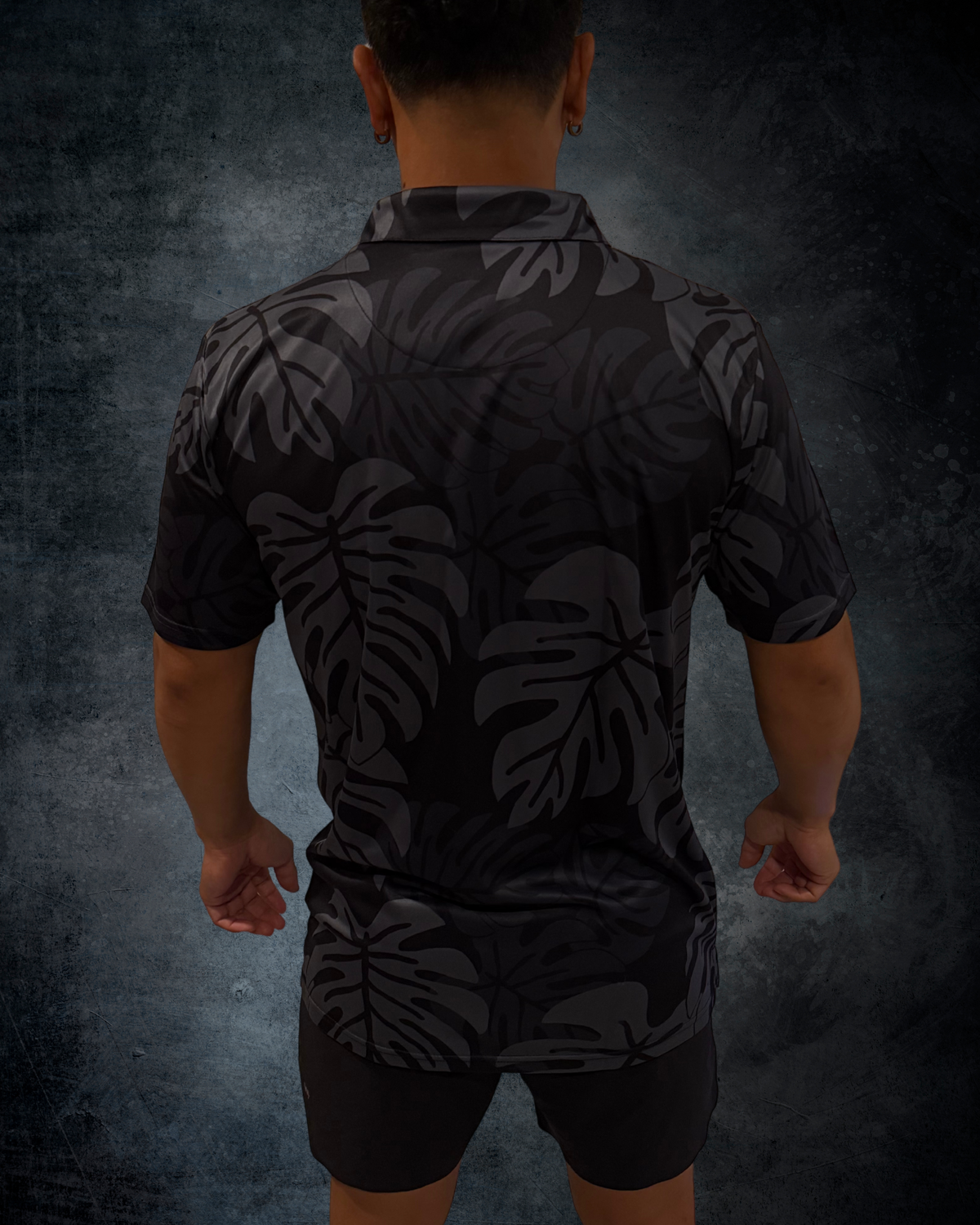 Monstera After Dark Polo Shirt