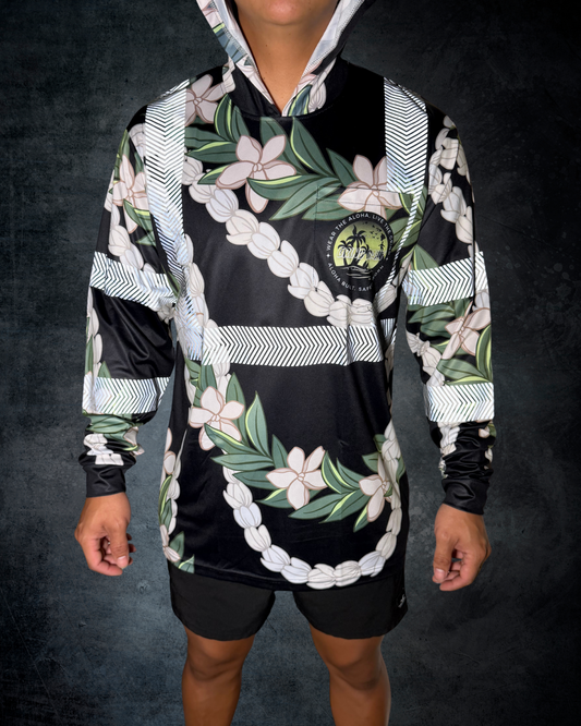 Maile & Pikake Lei Reflective Hoodie