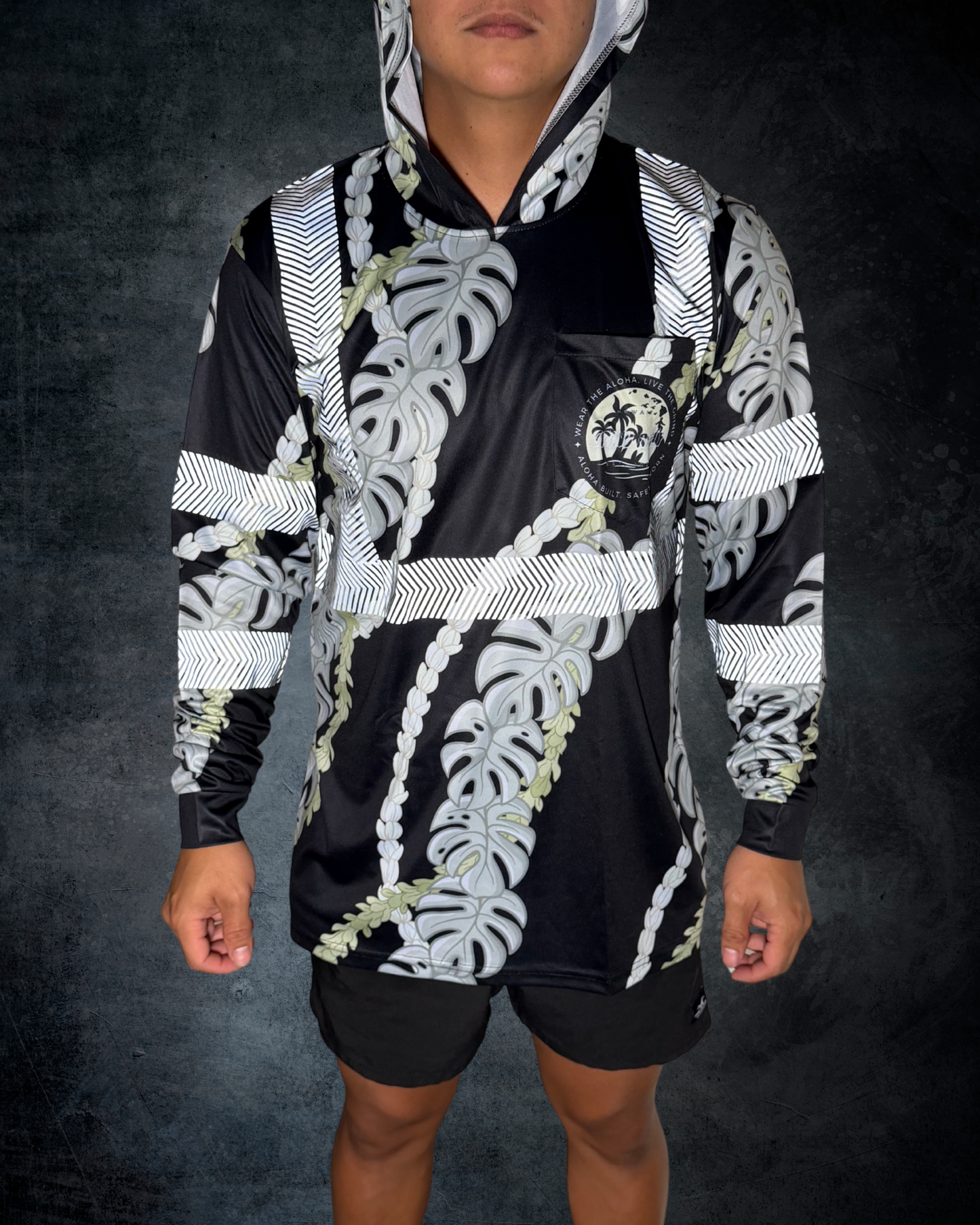 Monstera Pakalana & Pikake Lei Reflective Hoodie