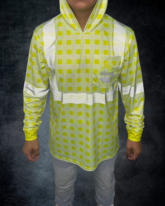 Yellow Palaka Reflective Hoodie