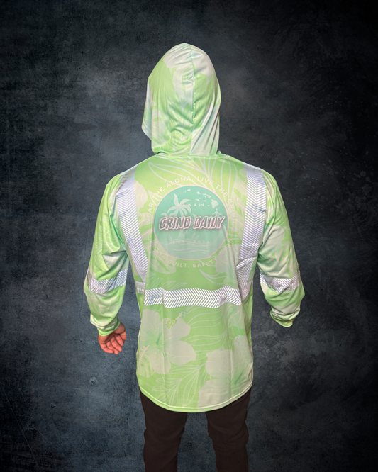 Lime Green Reflective Hoodie