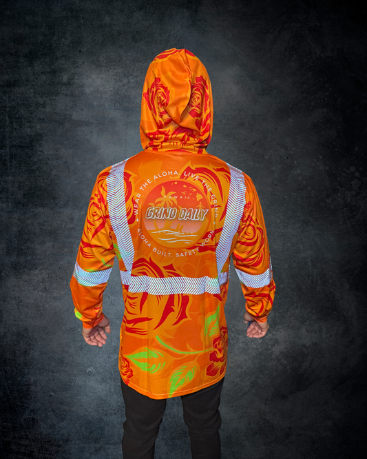 Orange Rose Reflective Hoodie