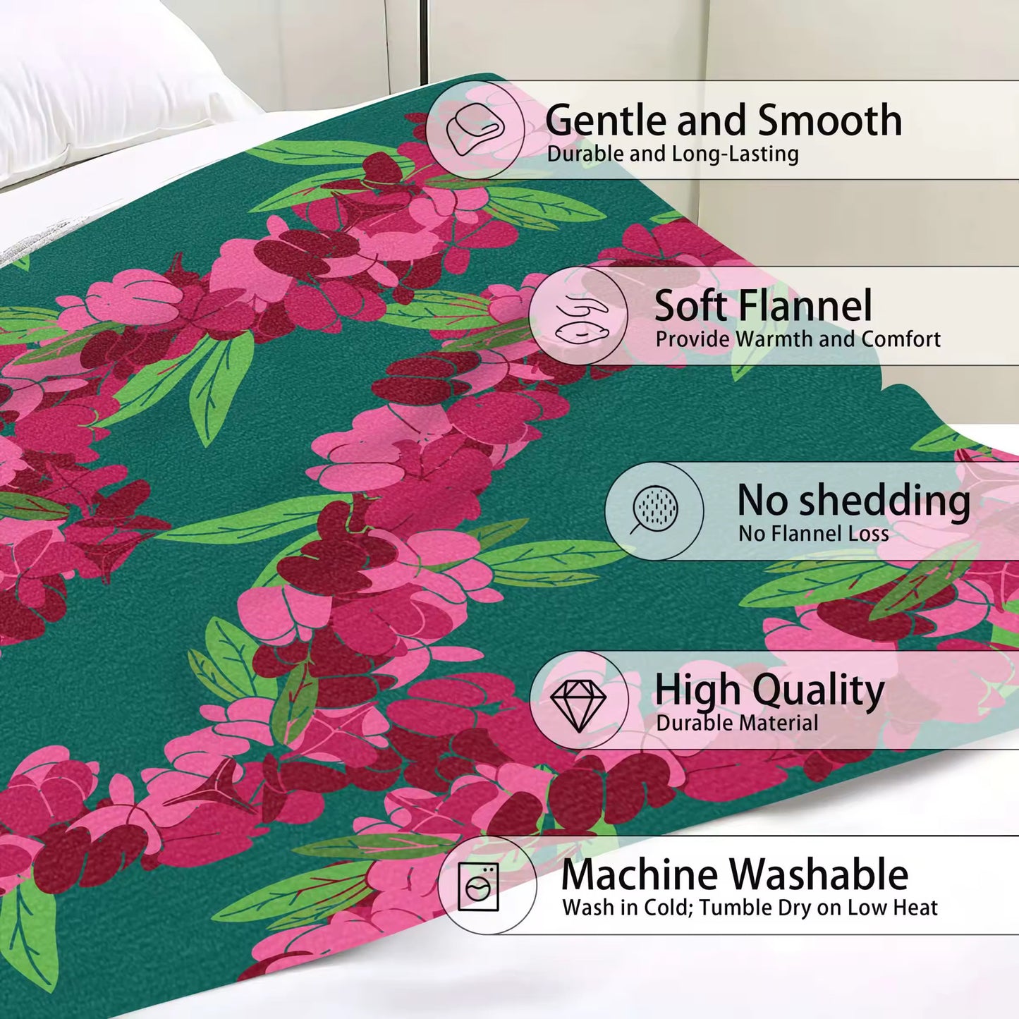 Aalii Lei Throw Blanket