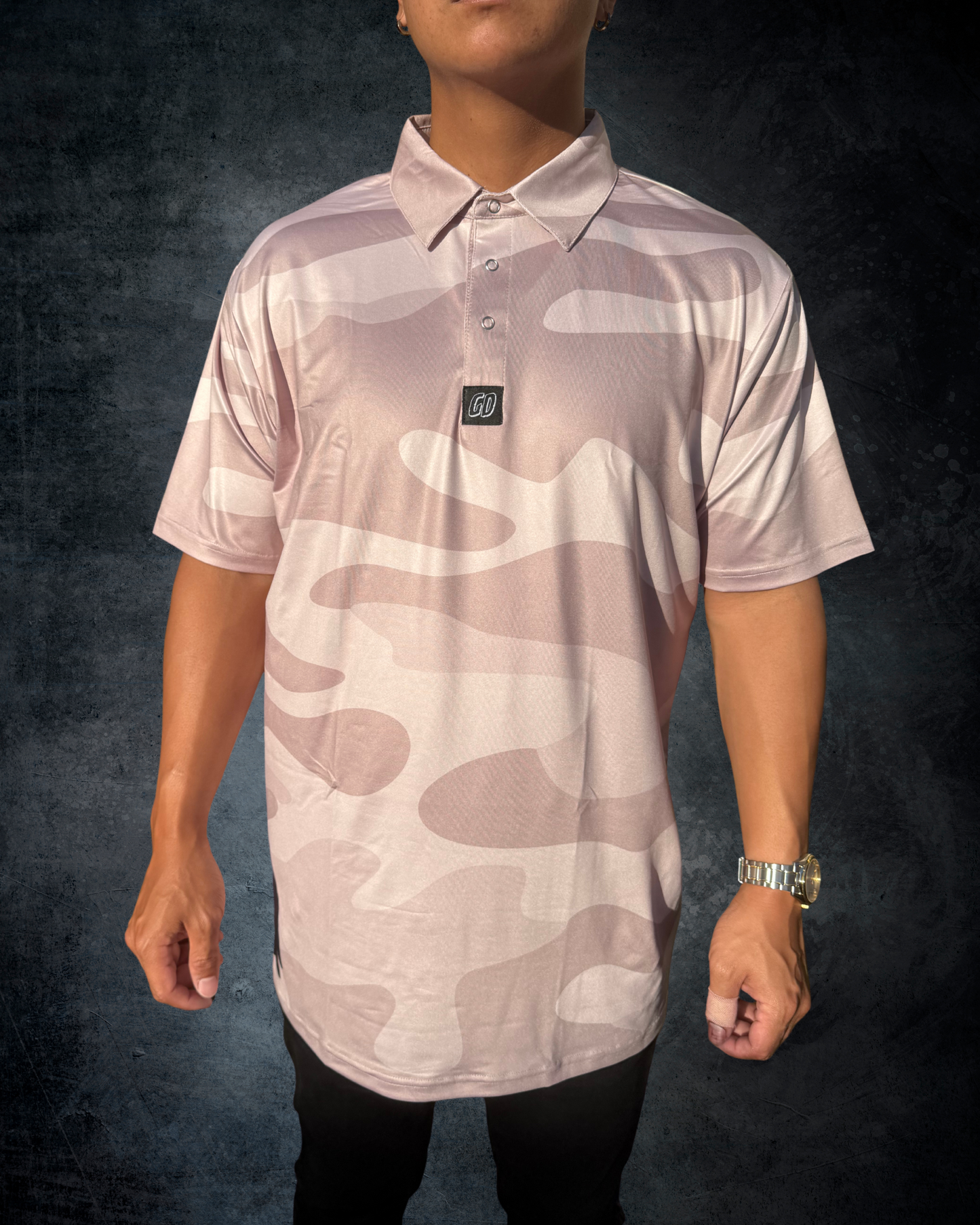 Beige Camo Polo Shirt