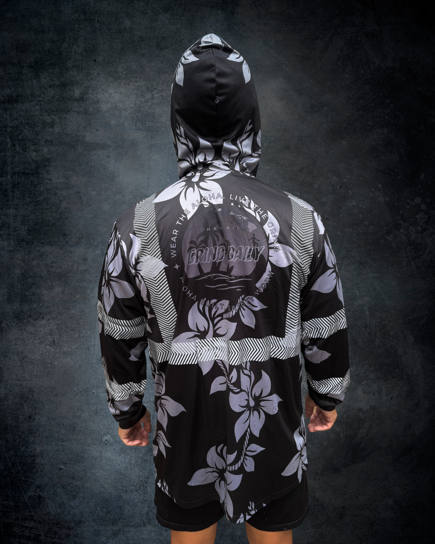 Hibiscus Ti Leaf Lei Reflective Hoodie