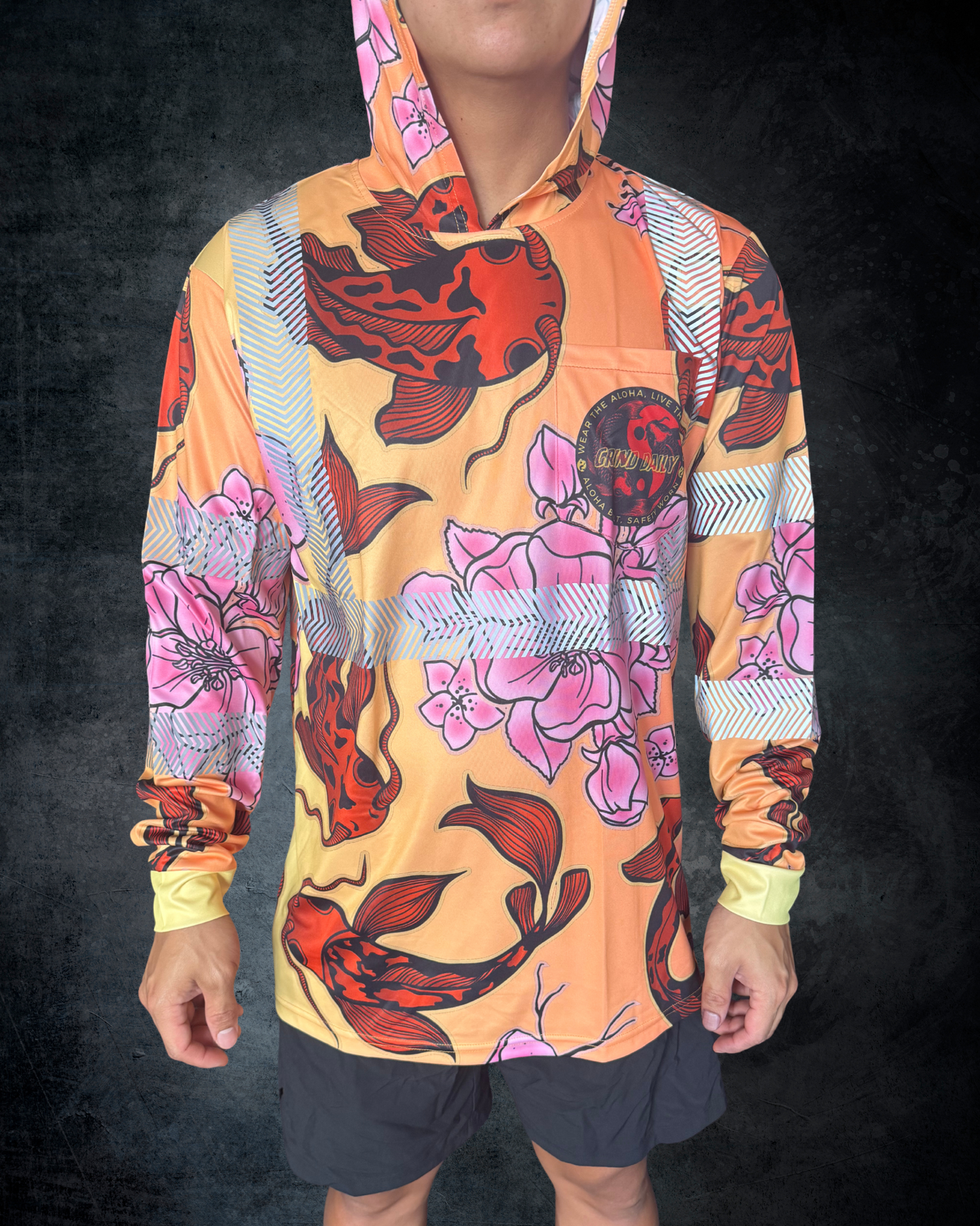 Crimson Koi Reflective Hoodie