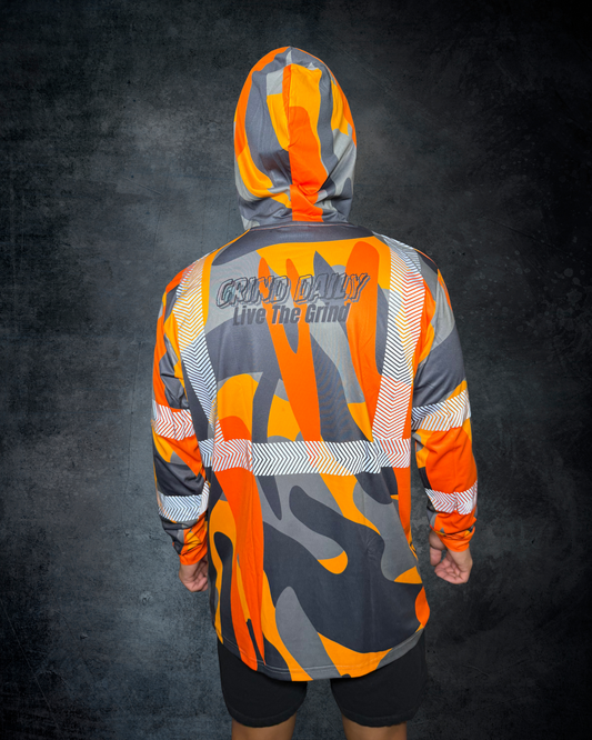 Orange Camo Reflective Hoodie