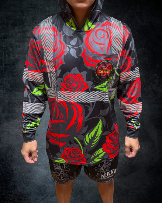Black Rose Reflective Hoodie