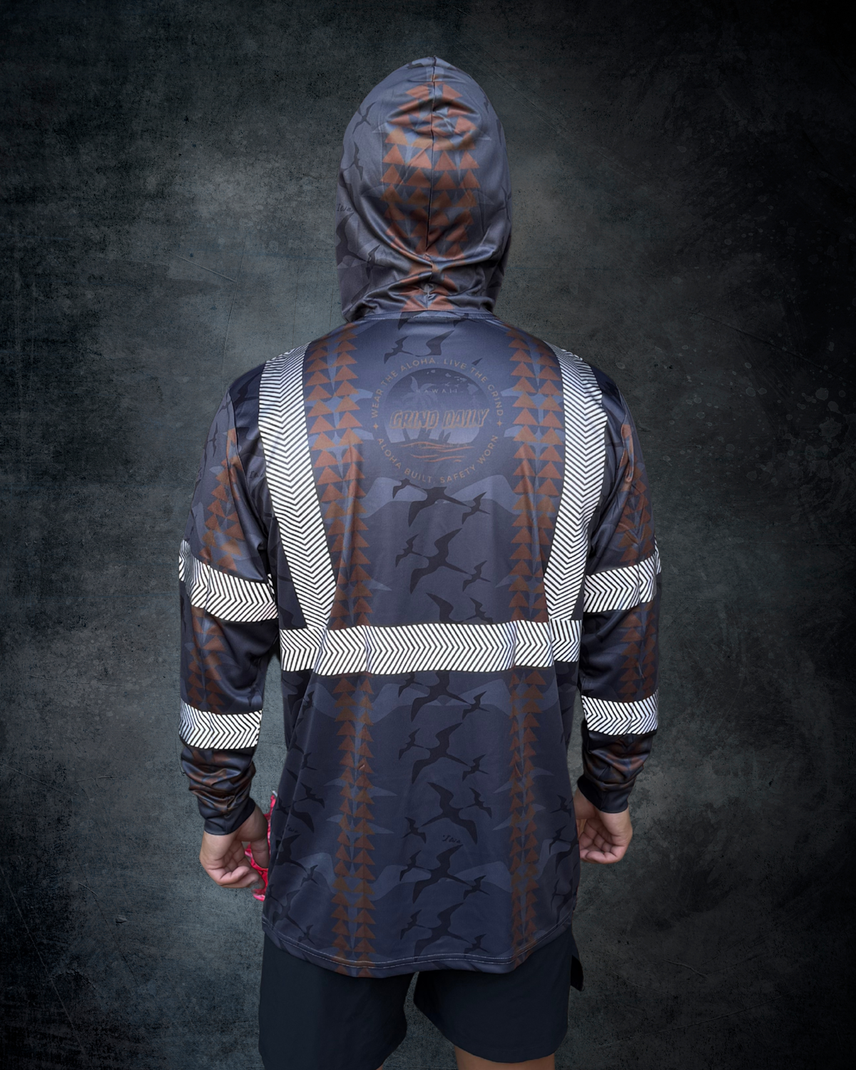 Charcoal Iwa Bird Reflective Hoodie
