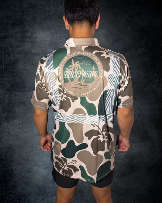 Hibiscus Camo Reflective Polo