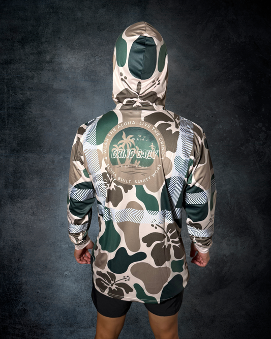 Hibiscus Camo Reflective Hoodie