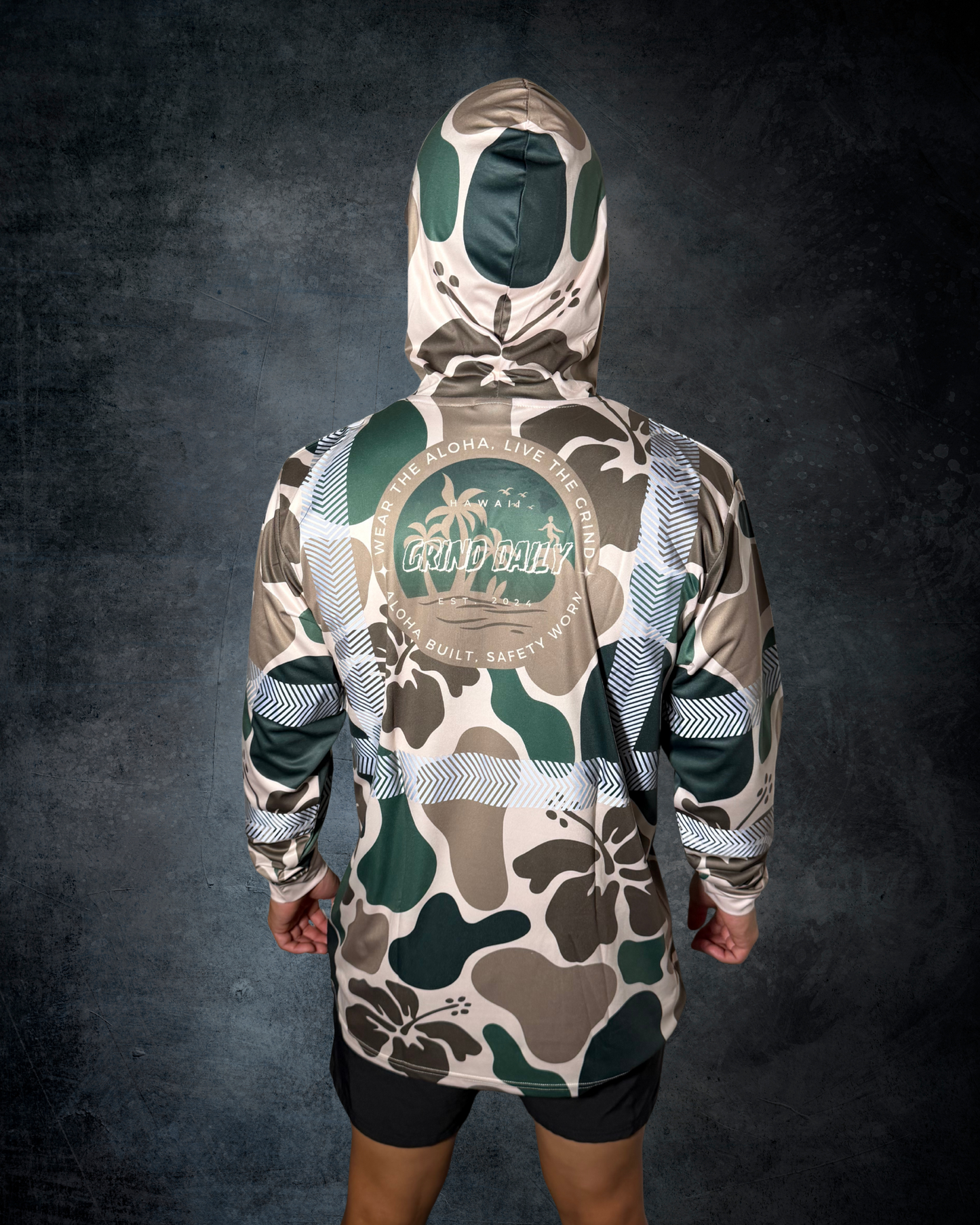 Hibiscus Camo Reflective Hoodie