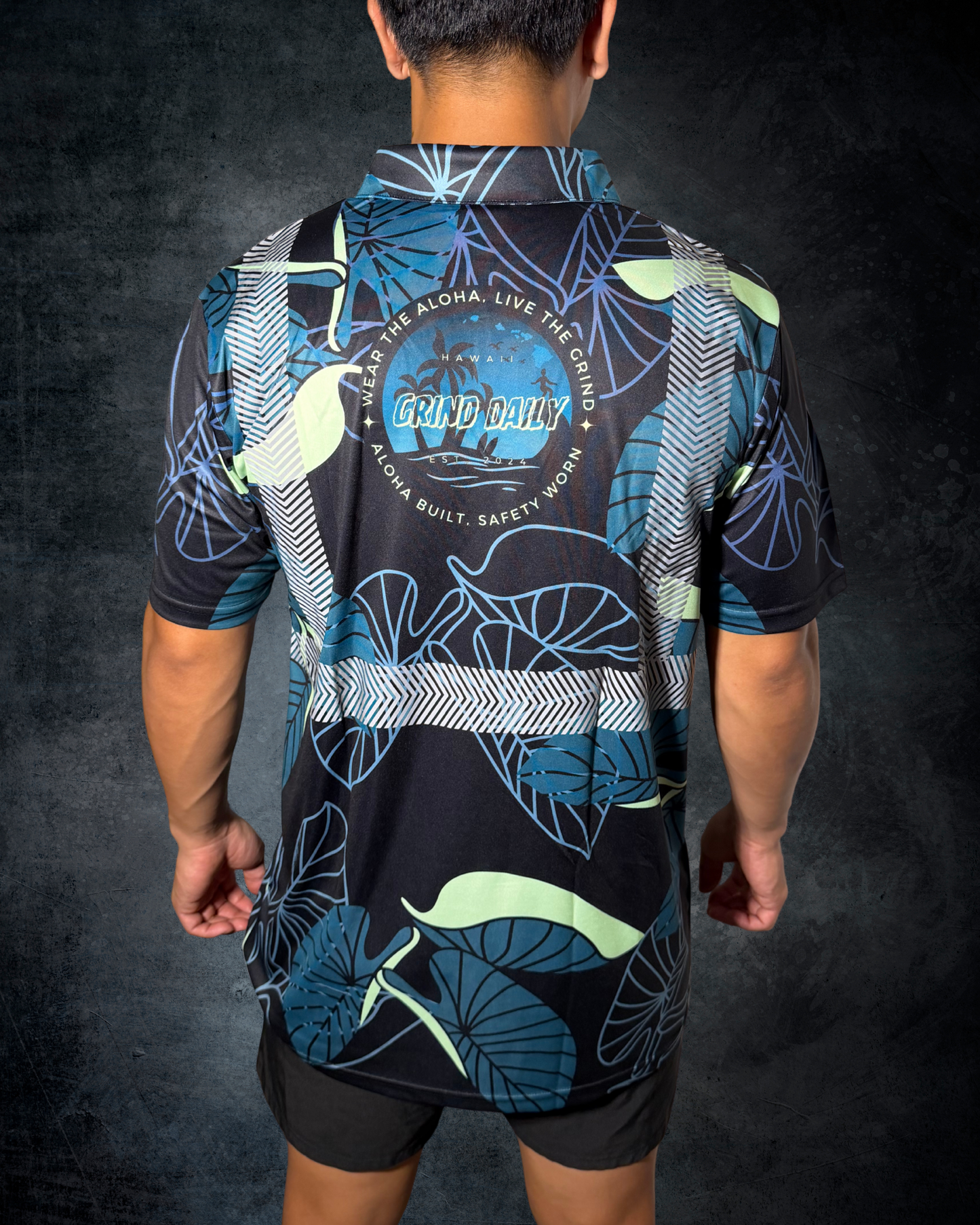 Kalo Leaf Reflective Polo