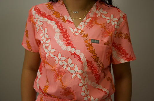 One Pocket Scrub Top - Liko Lehua Mana