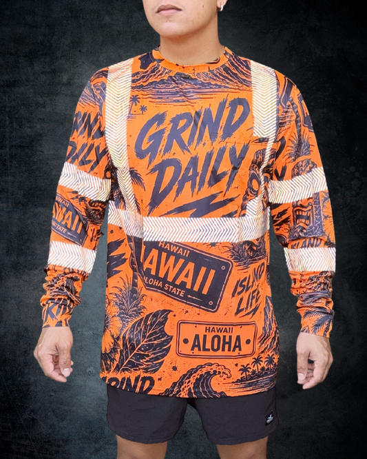 Island Grind Reflective Long Sleeve Shirt