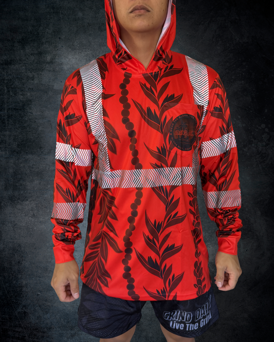 Red Maile Guard Reflective Hoodie
