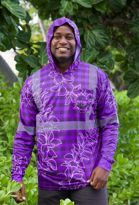 Purple Palaka Reflective Hoodie