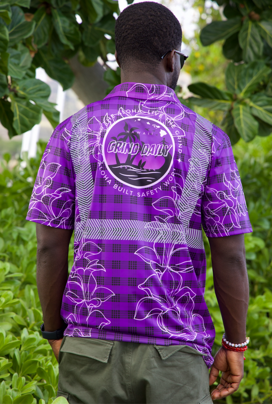 Purple Palaka Reflective Polo