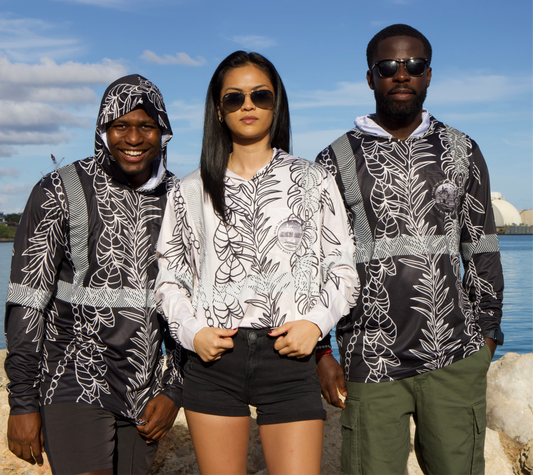 Leaf Lei Reflective Hoodie - Cream
