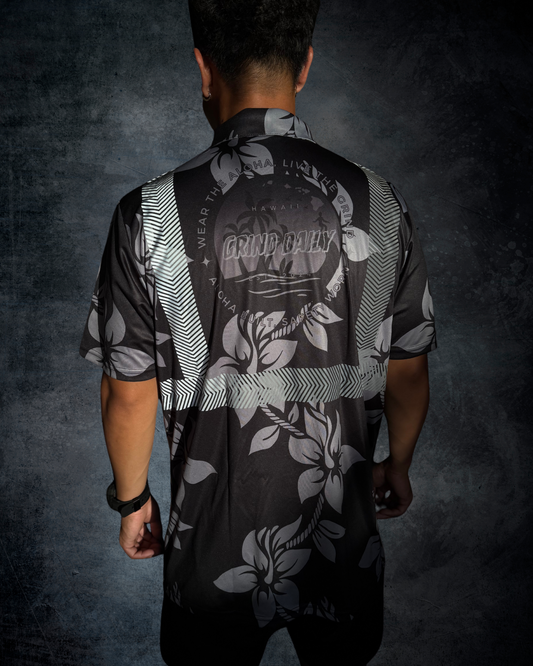Hibiscus Ti Leaf Lei Reflective Polo