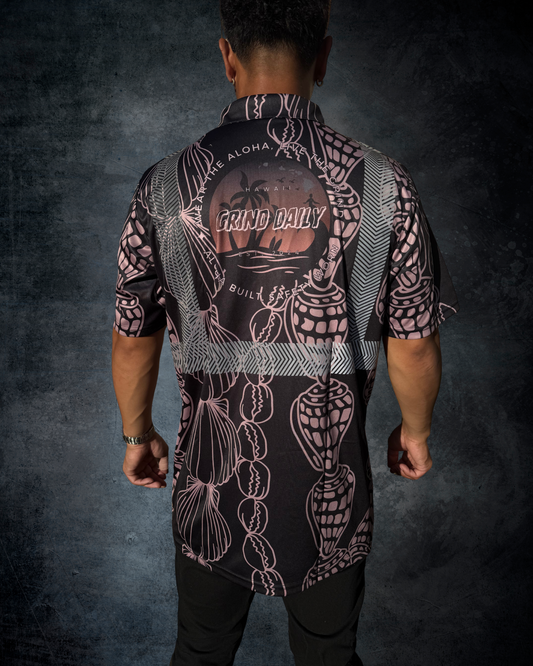 Shell Lei Outline Reflective Polo