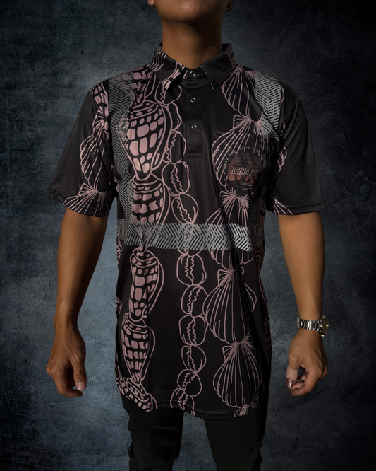 Shell Lei Outline Reflective Polo