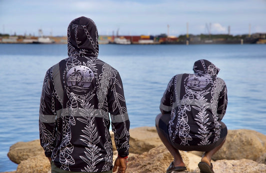 Leaf Lei Reflective Hoodie - Black