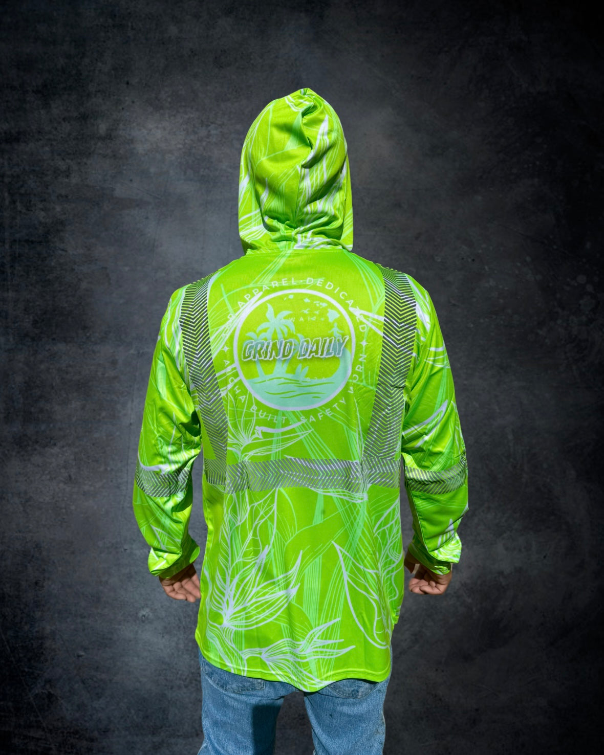 Green BOP Reflective Hoodie
