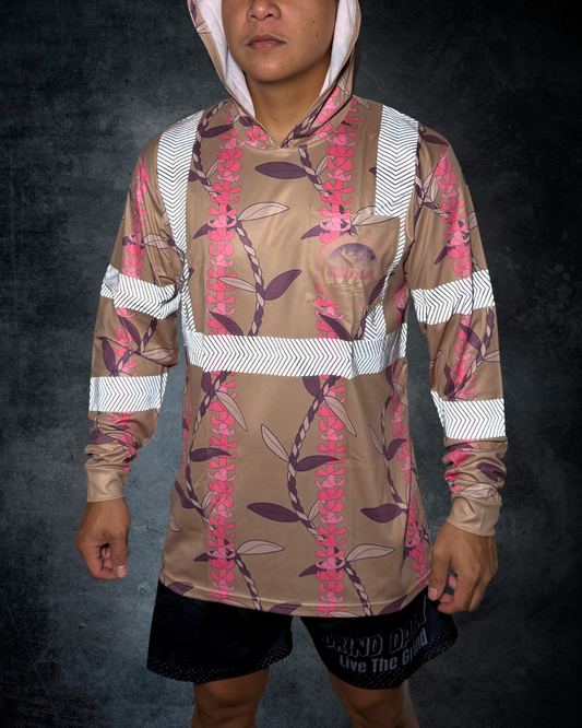 Puakenikeni Lei & Ti Leaf Lei Reflective Hoodie