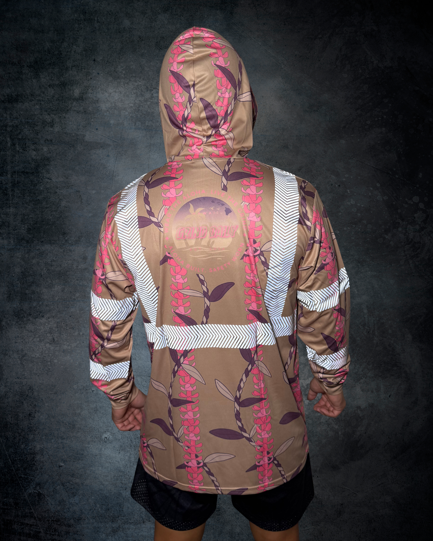 Puakenikeni Lei & Ti Leaf Lei Reflective Hoodie