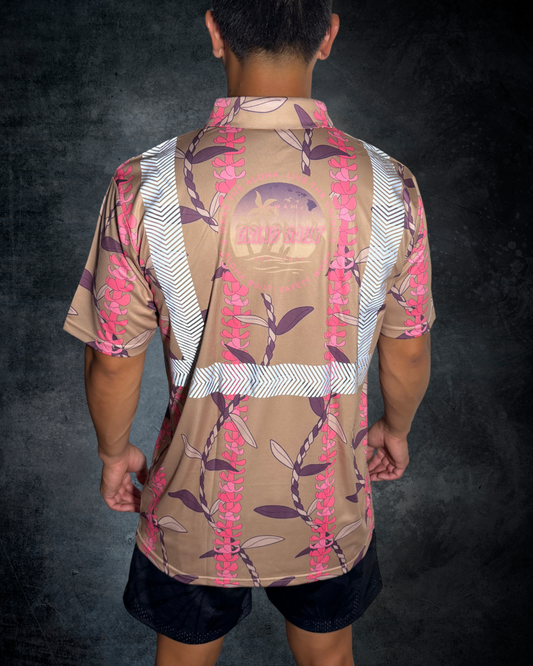 Puakenikeni Lei & Ti Leaf Lei Reflective Polo