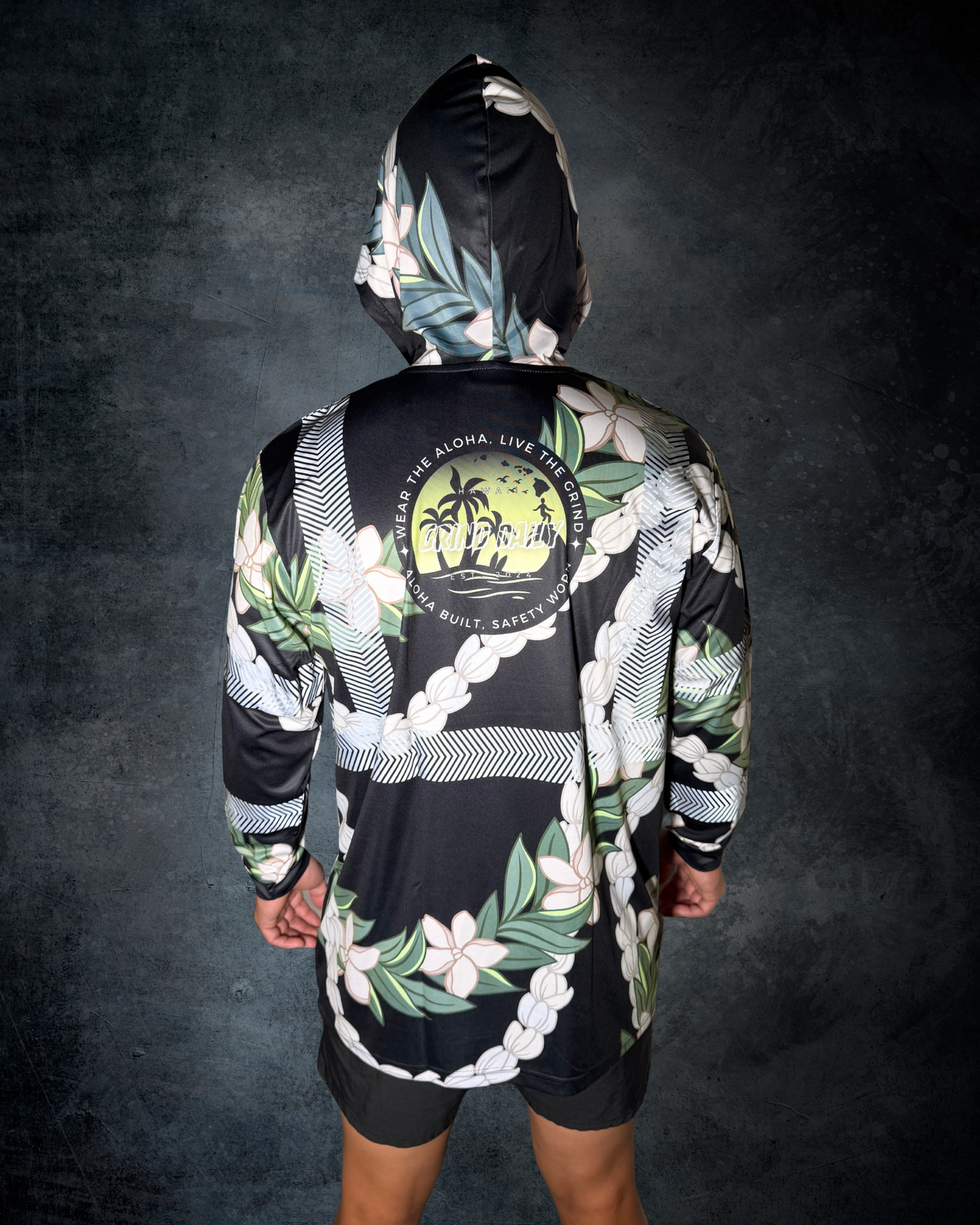 Maile & Pikake Lei Reflective Hoodie