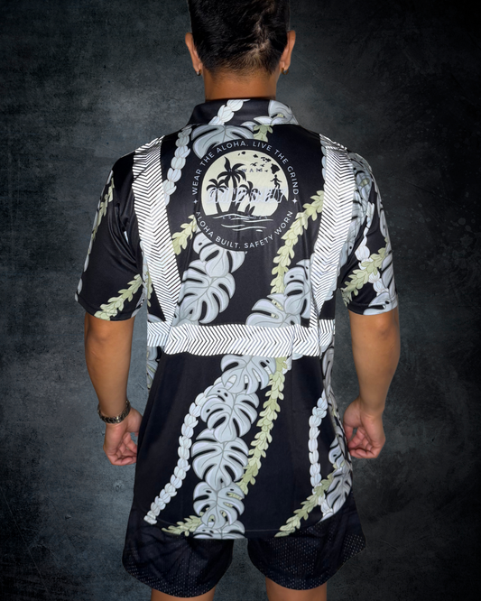 Monstera Pakalana & Pikake Lei Reflective Polo