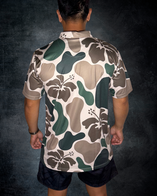 Hibiscus Camo Polo Shirt