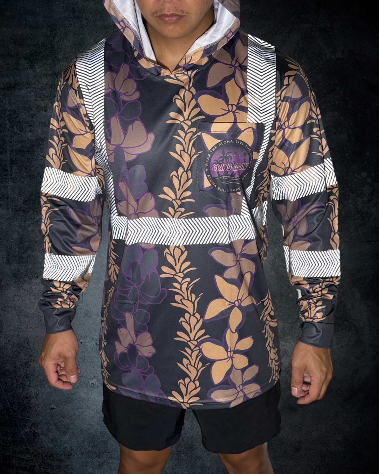 Pikake Lei & Puakenikeni Reflective Hoodie