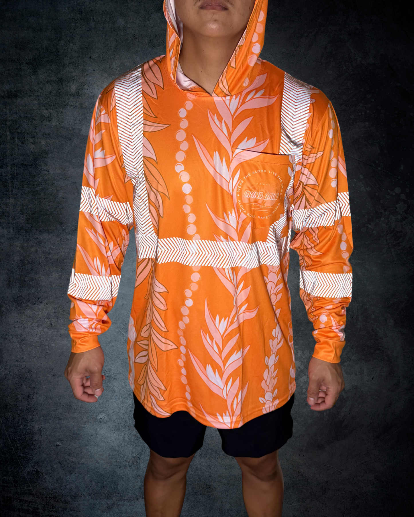 Orange Maile Guard Reflective Hoodie
