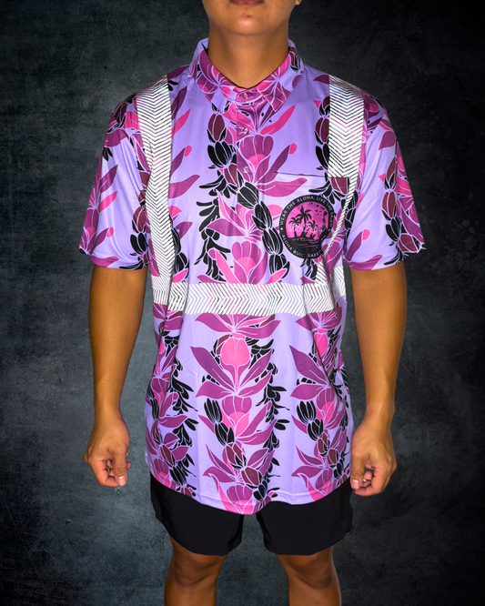 Honohono Pikake & Lokelani Lei Reflective Polo