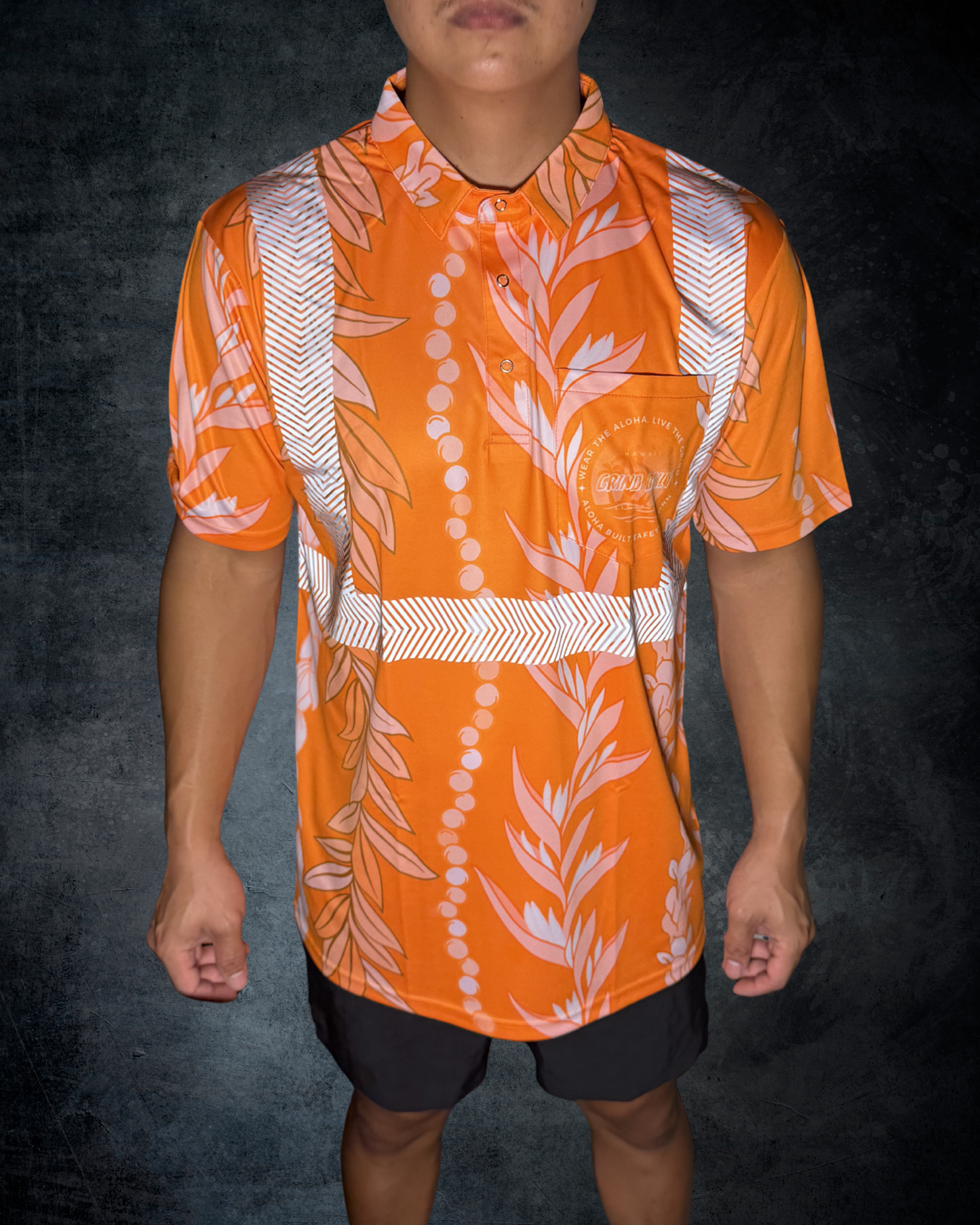 Orange Maile Guard Reflective Polo