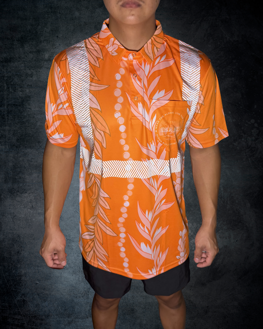 Orange Maile Guard Reflective Polo
