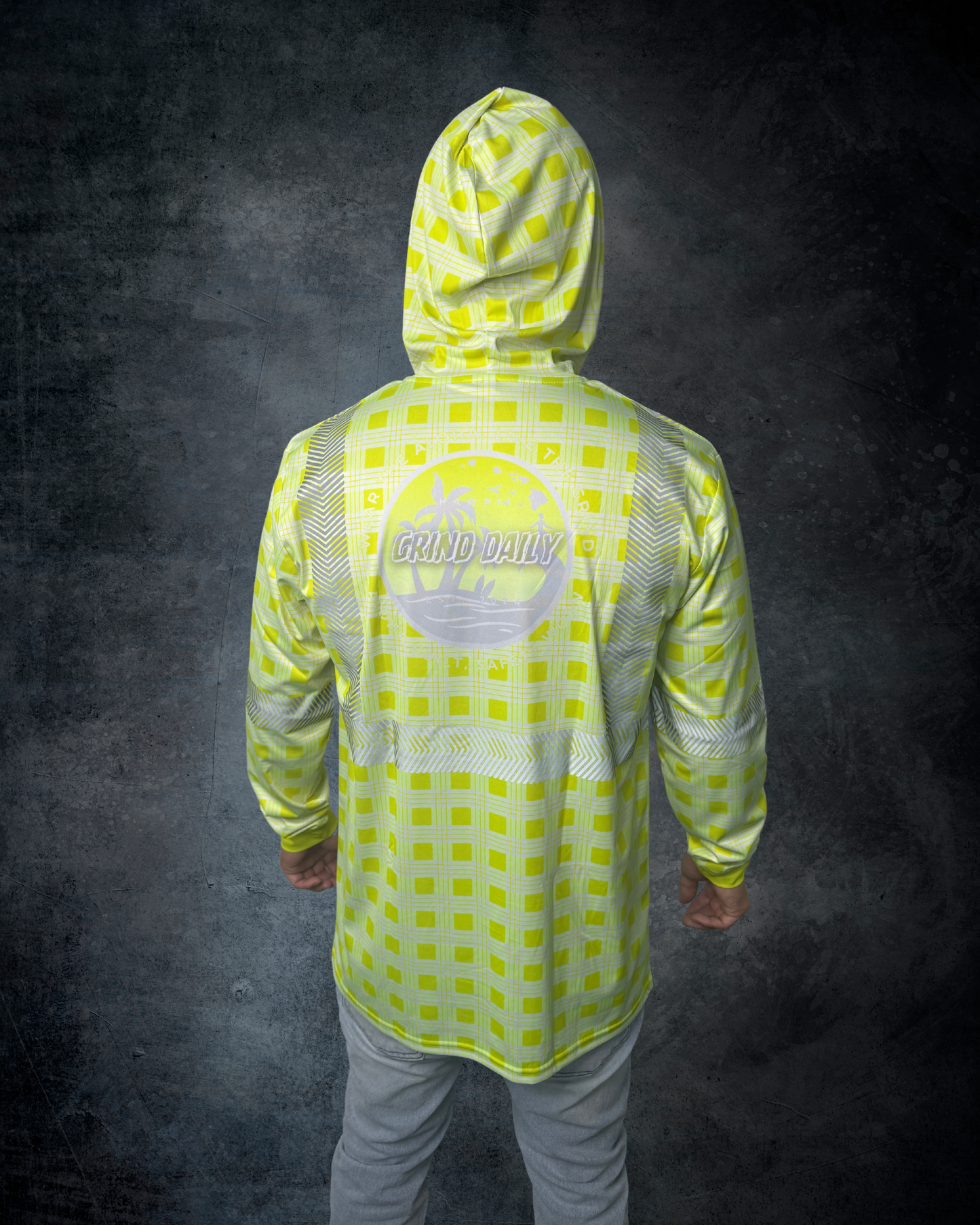 Yellow Palaka Reflective Hoodie