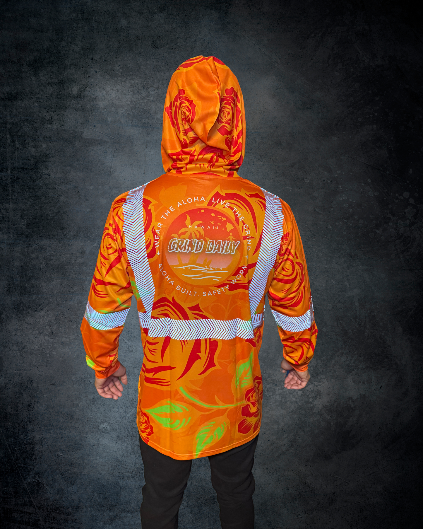 Orange Rose Reflective Hoodie